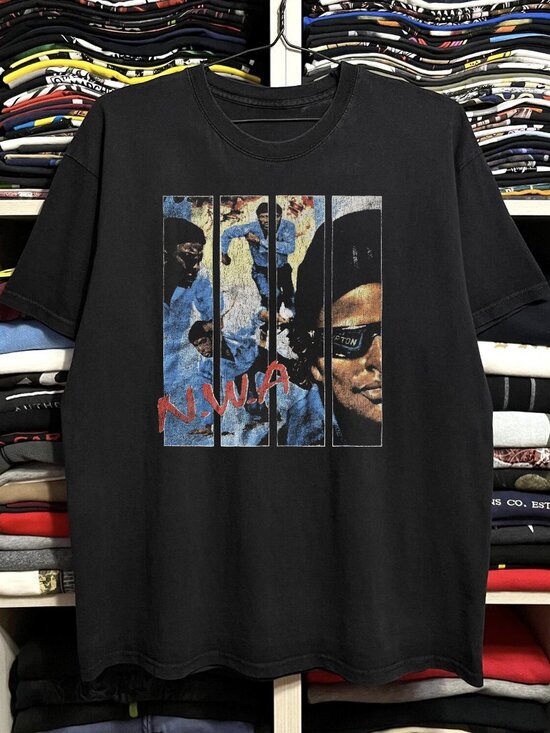 Paramjeet Other - 90s NWA Washed Black Tee